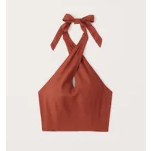 Abercrombie Twist Front Halter Top